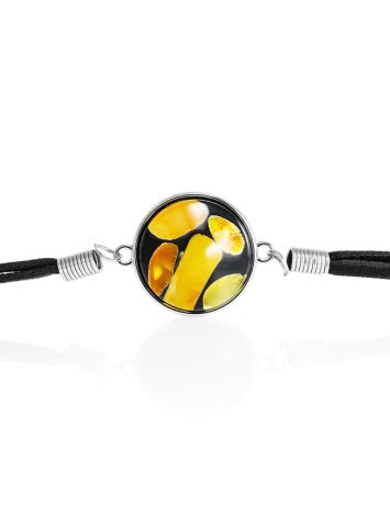 Textile Cord Bracelet With Mosaic Design Accent, image , picture 3