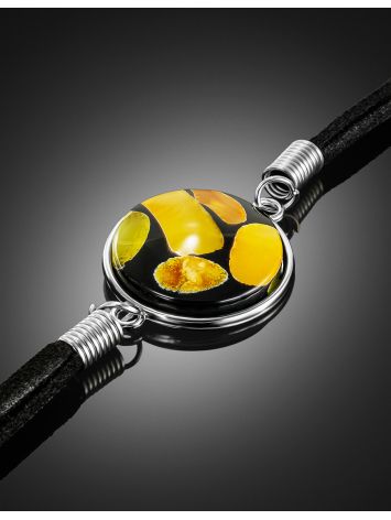 Textile Cord Bracelet With Mosaic Design Accent, image , picture 2