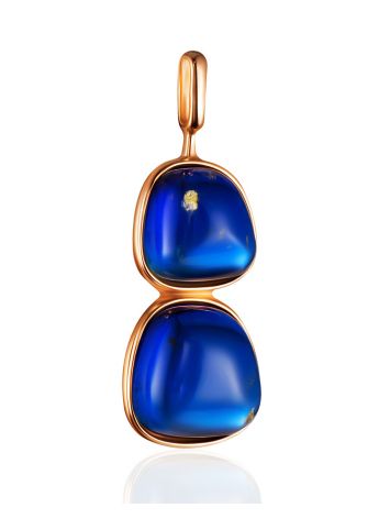 Sleek Design Blue Amber Pendant, image , picture 4
