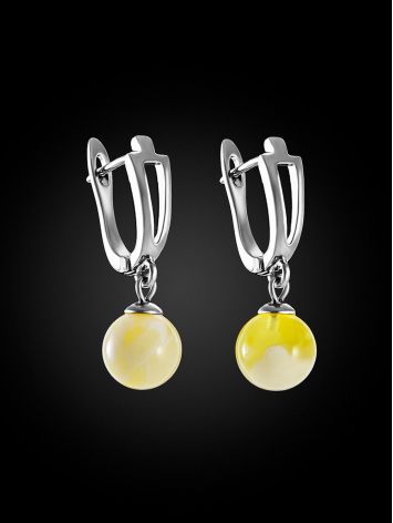 Geometric Design Amber Earrings, image , picture 3