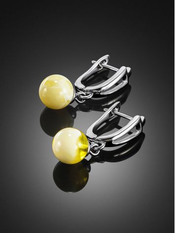 Geometric Design Amber Earrings, image , picture 2