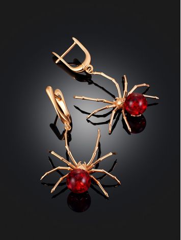Amber Spider Earrings, image , picture 2