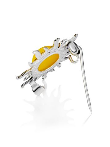 Bright Amber Sun Brooch, image , picture 4