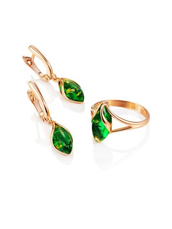 Exquisite Green Amber Earrings, image , picture 4