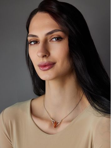 Chain Necklace With Luminous Amber, image , picture 3