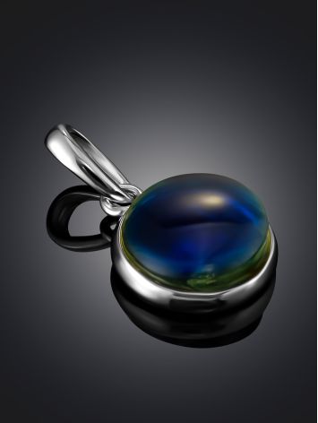 Minimalist Design Blue Amber Pendant, image , picture 2