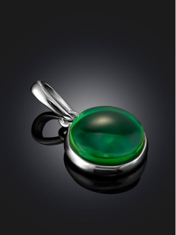 Chic Emerald Colored Amber Pendant, image , picture 2