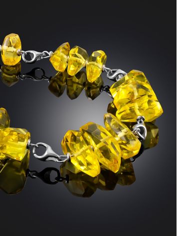 Gorgeous Chain Necklace With Bold Amber Pieces, image , picture 2