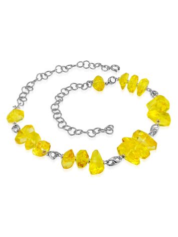Gorgeous Chain Necklace With Bold Amber Pieces, image , picture 4