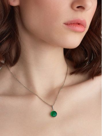 Chic Emerald Colored Amber Pendant, image , picture 4
