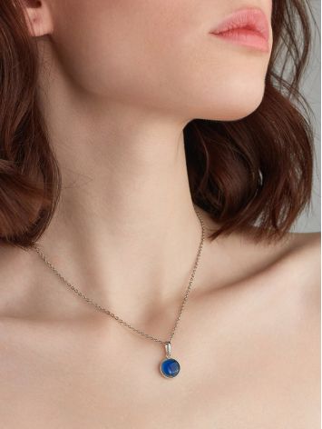 Minimalist Design Blue Amber Pendant, image , picture 4