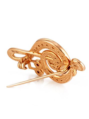Shimmering Musical Note Brooch With Amber And Crystals, image , picture 3