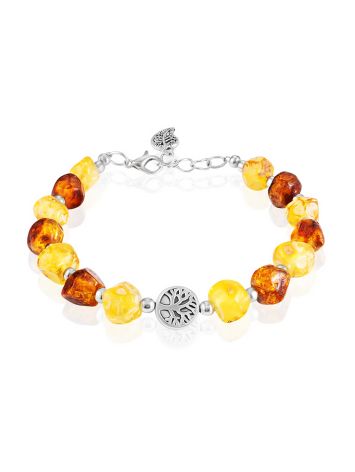 Amber Beaded Bracelet With Tree Of Life, image 