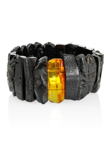 Black Amber Bracelet With Inclusion, image 