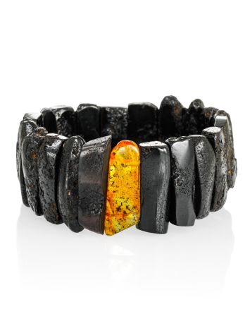 Exclusive Dark Amber Bracelet With Insect Insertion, image 