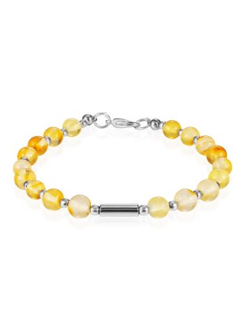 Stylish Lemon Colored Amber Bracelet, image 