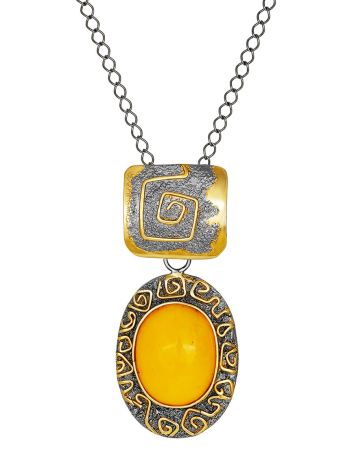 Fabulous Handcrafted Necklace With Natural Amber, image 
