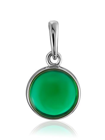 Chic Emerald Colored Amber Pendant, image 