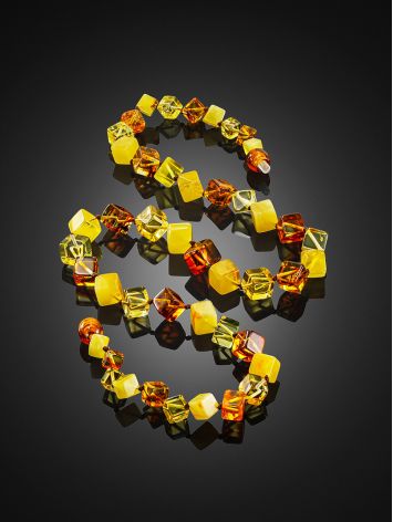 Bright Amber Beaded Necklace, image , picture 2