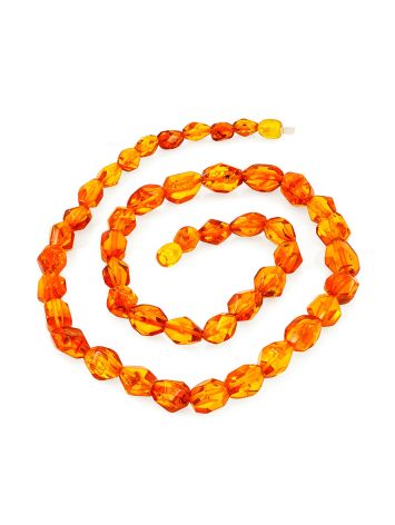 Beautiful necklace made of natural solid amber “Golden Crystal”, image , picture 3