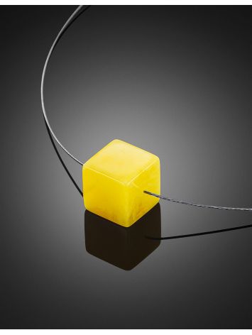 Necklace “Rafina” with natural amber on a line, Length: 41, image , picture 2