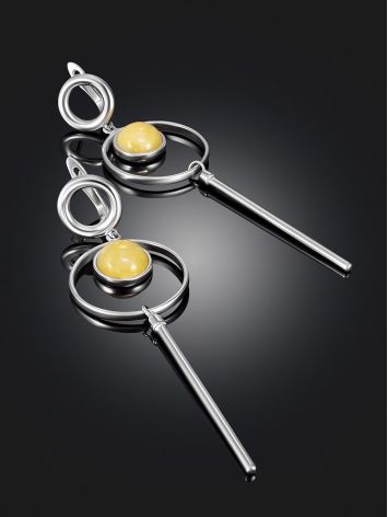 Bold Amber Earrings With Bars The Palazzo, image , picture 2