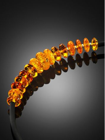 Bright “Oklahoma” choker with natural golden amber, image , picture 2