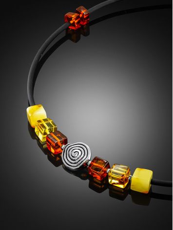 Choker With Mix Color Amber Beads, image , picture 2