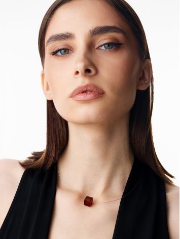 Thread Necklace With Amber, image , picture 4