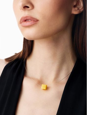 Necklace “Rafina” with natural amber on a line, Length: 41, image , picture 3