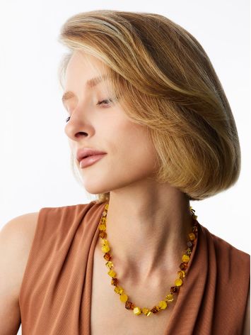 Bright Amber Beaded Necklace, image , picture 3
