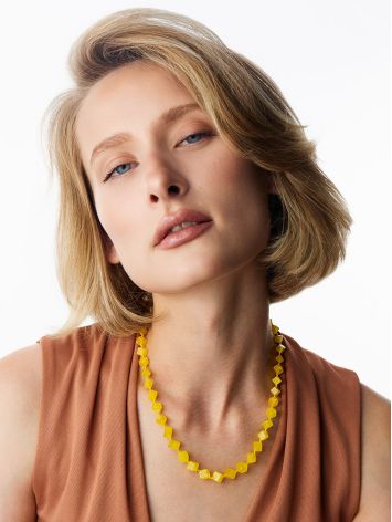 Honey Amber Beaded Necklace, image , picture 4