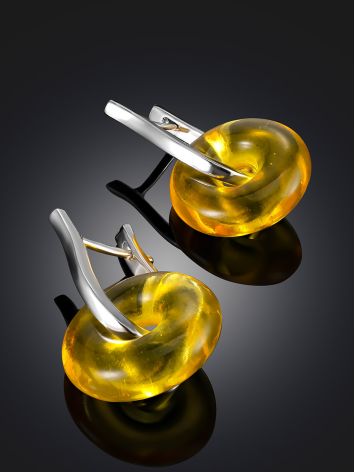 Transformable Earrings With Amber Donuts, image , picture 2