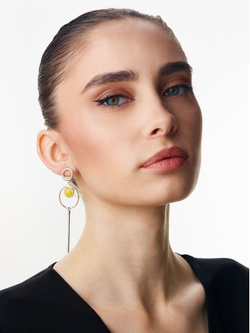 Bold Amber Earrings With Bars The Palazzo, image , picture 3