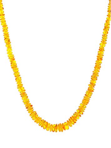 “Shayba” necklace made of Baltic amber in a golden lemon hue, image 