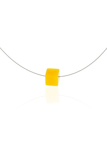 Necklace “Rafina” with natural amber on a line, Length: 41, image 