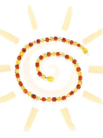 Beautiful children’s necklace made of natural solid amber “Refined”, image 