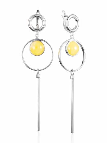 Bold Amber Earrings With Bars The Palazzo, image 