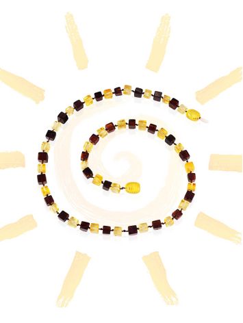 Bright children’s necklace “Refined” made of natural amber, image 