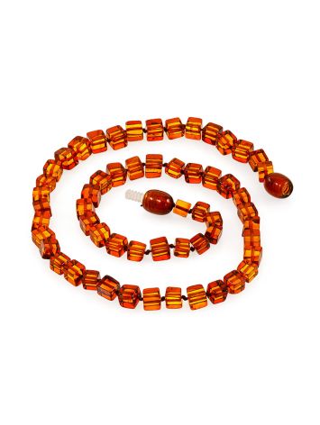 Bright amber necklace for girls “Refined”, image , picture 4