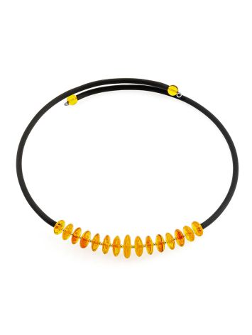 Bright “Oklahoma” choker with natural golden amber, image 