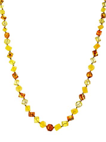 Bright Amber Beaded Necklace, image 