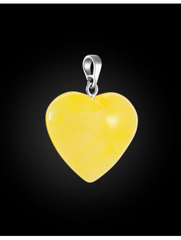 Bold Baltic Amber Heart Pendant, image , picture 3
