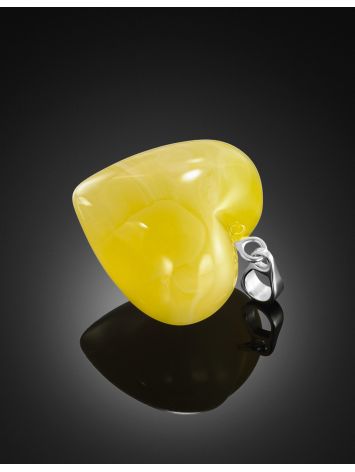 Bold Baltic Amber Heart Pendant, image , picture 2