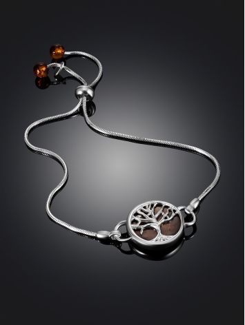 Chain bracelet “Beltane” with natural amber, image , picture 2