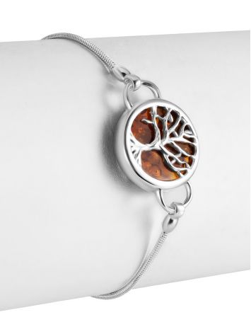Chain bracelet “Beltane” with natural amber, image , picture 3