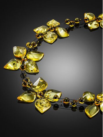 Stunning "Primrose" necklace made of transparent lemon amber, Length: 50, image , picture 2