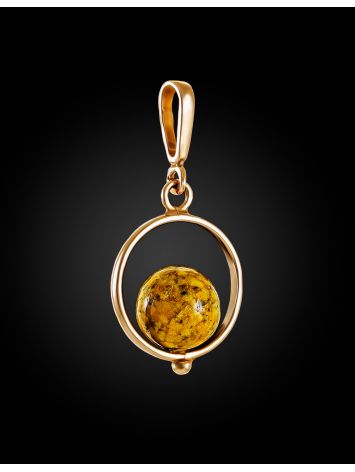 Bright pendant featuring a circular amber stone, image , picture 3
