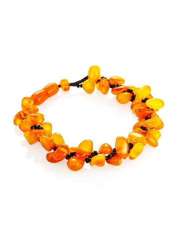 "Baltika" braided bracelet made of natural Baltic amber, image , picture 3