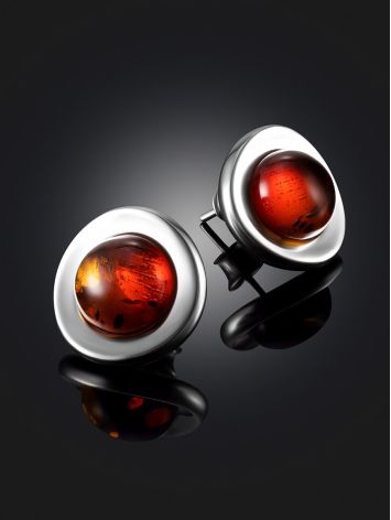 Classy Amber Stud Earrings, image , picture 2